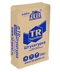 Облегченная цементно-известковая штукатурка Perel TeploRob TR, 35 кг